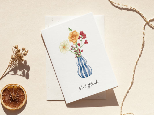 Viel Glück I Blumenvase