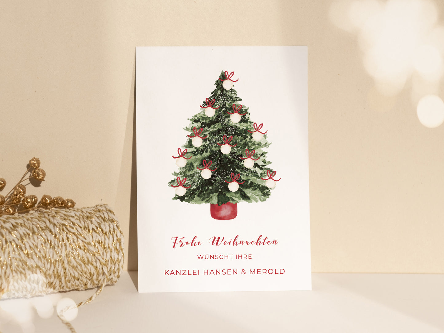 Individualisierte Postkarte I Weihnachtsbaum