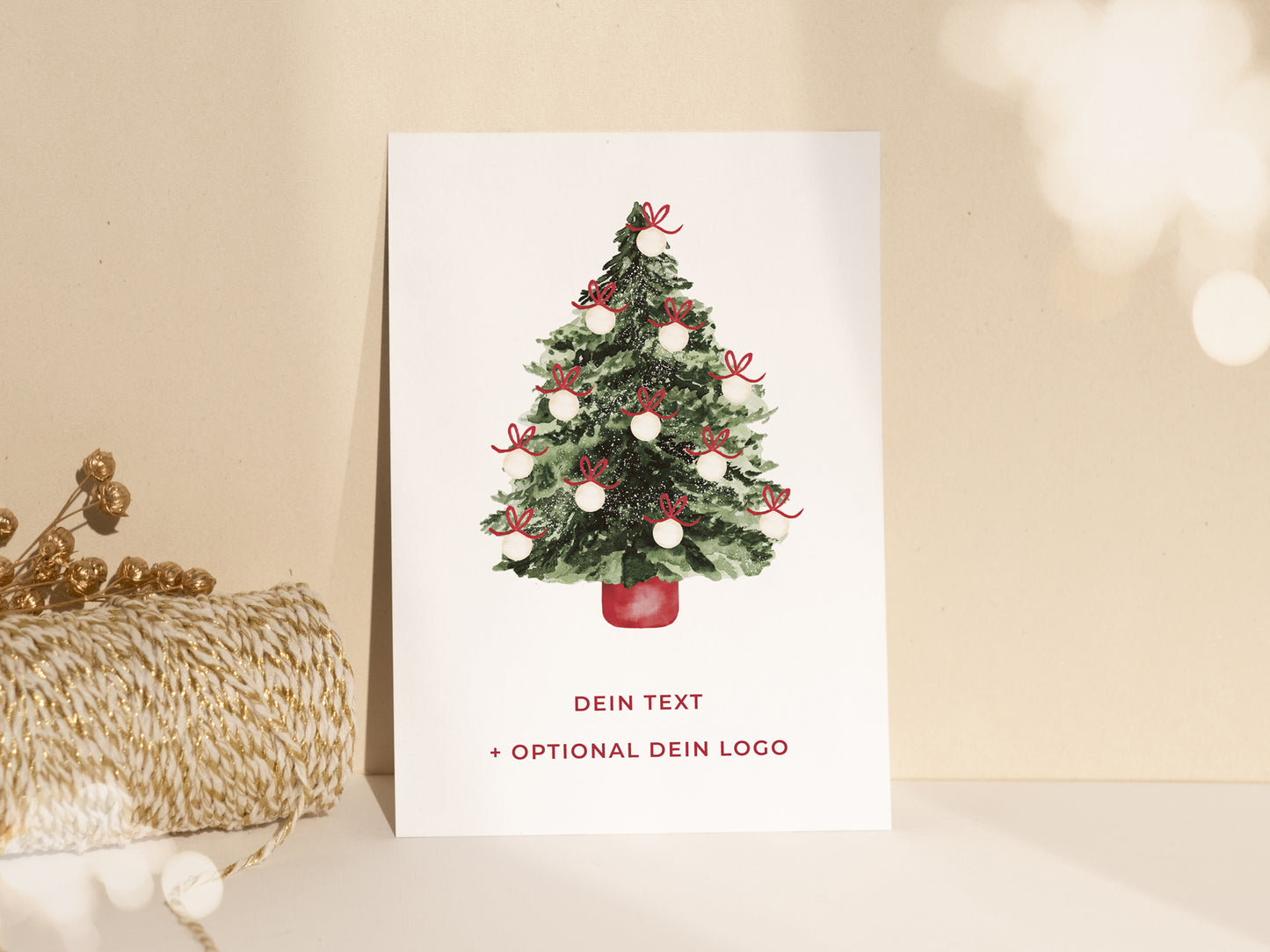 Individualisierte Postkarte I Weihnachtsbaum
