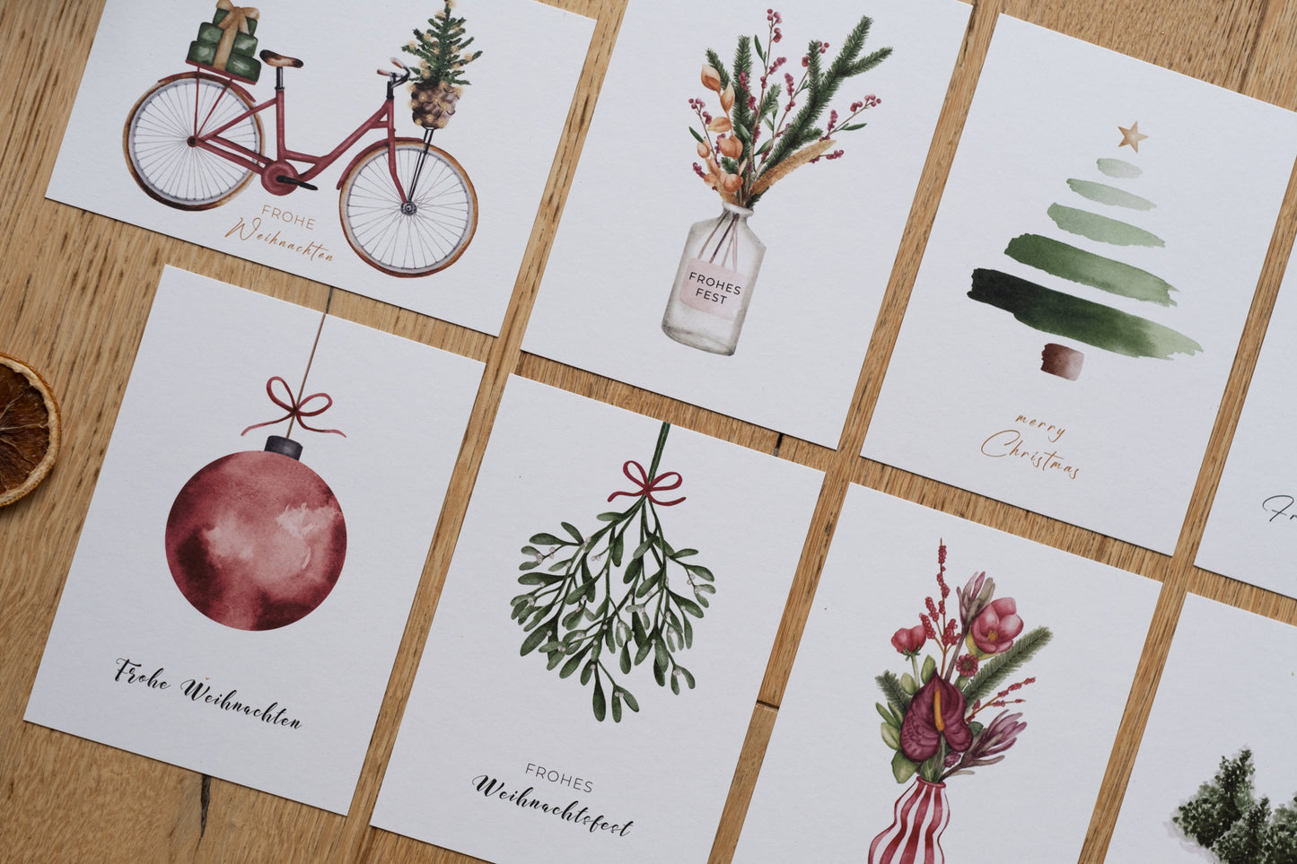 10-er Weihnachtskartenset | Tannenzapf