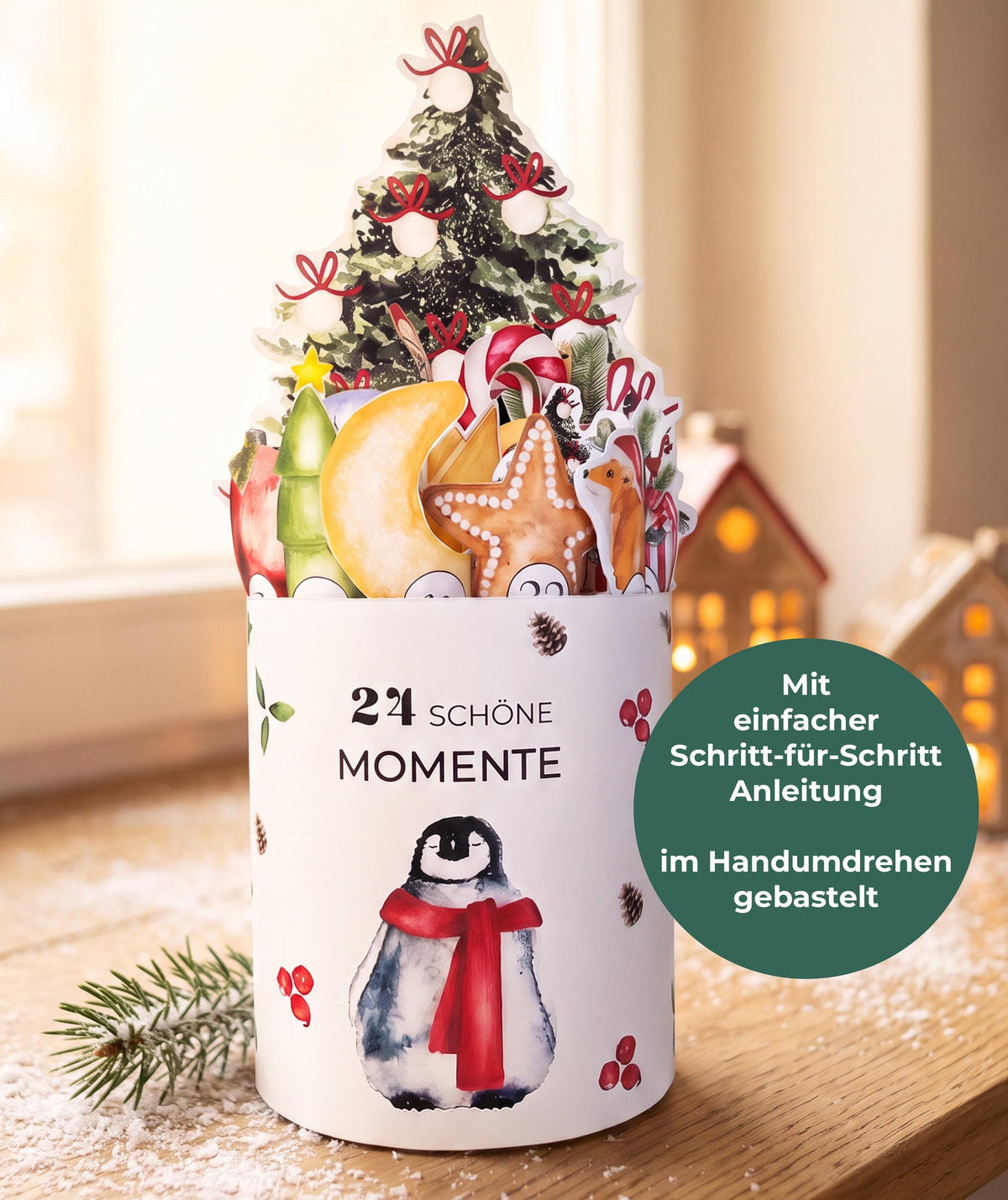 Adventskalender-Set 5 Motive zum Ausdrucken