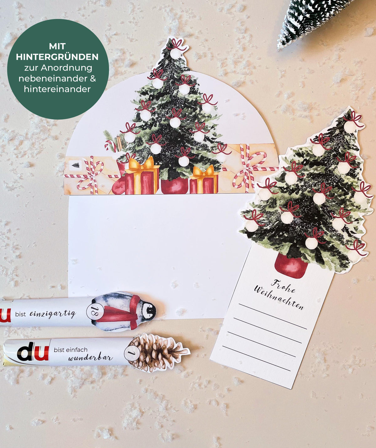 Adventskalender Kamin Rot zum Ausdrucken