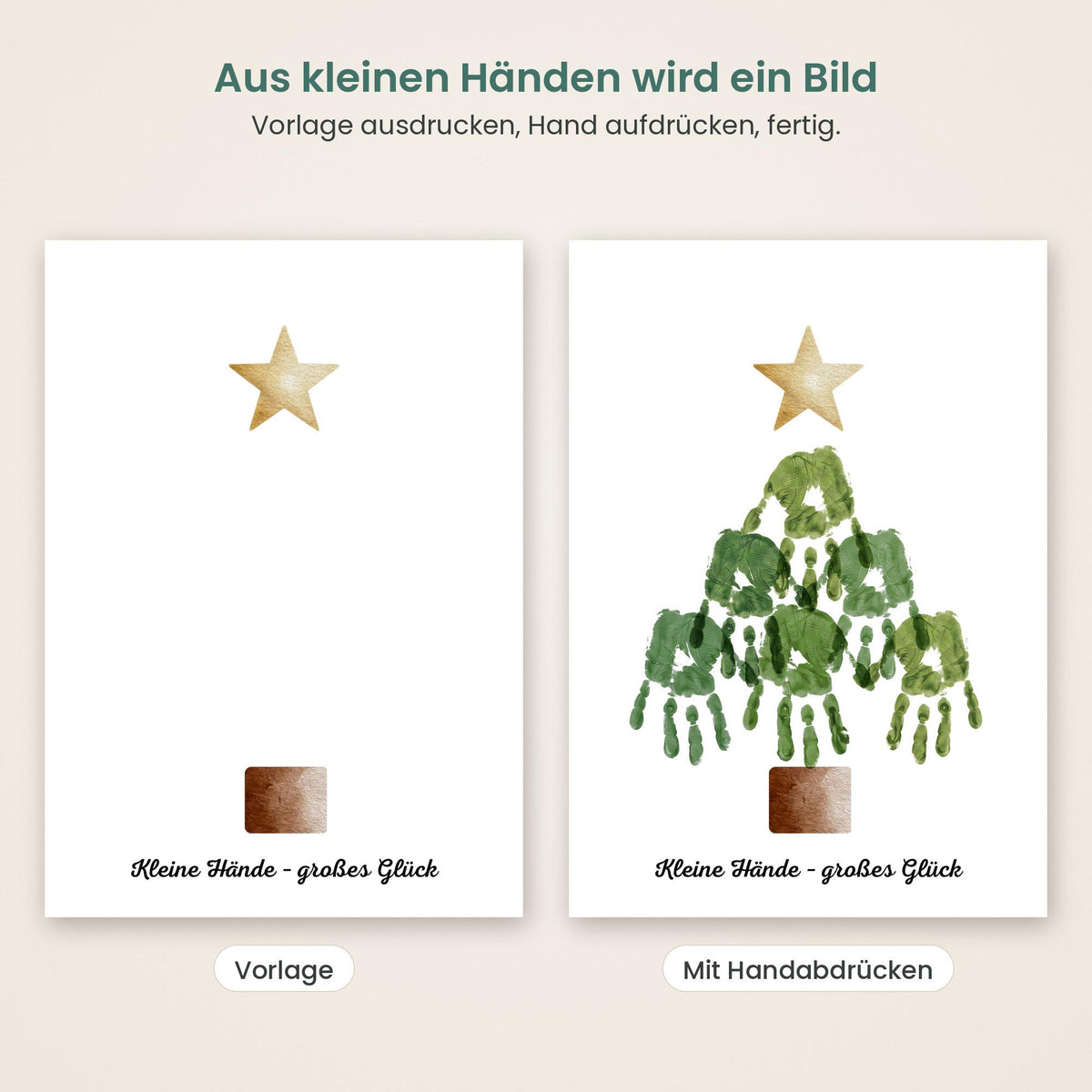 Handabdruck Tannenbaum