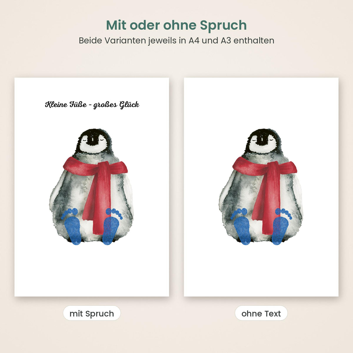 Fußabdruck Pinguin