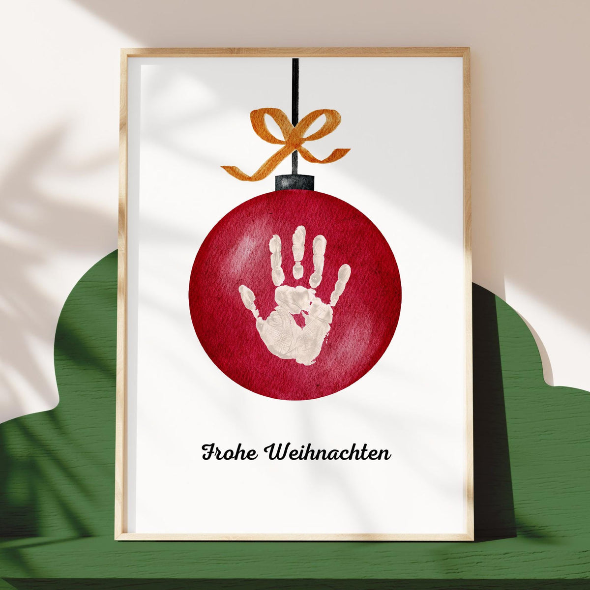 Handabdruck Weihnachtskugel