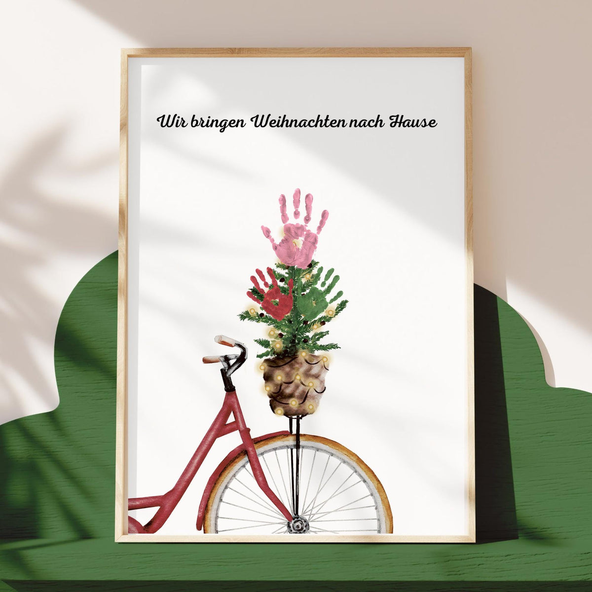 Handabdruck Fahrrad