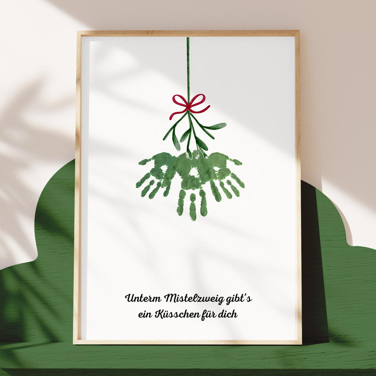 Handabdruck Mistelzweig