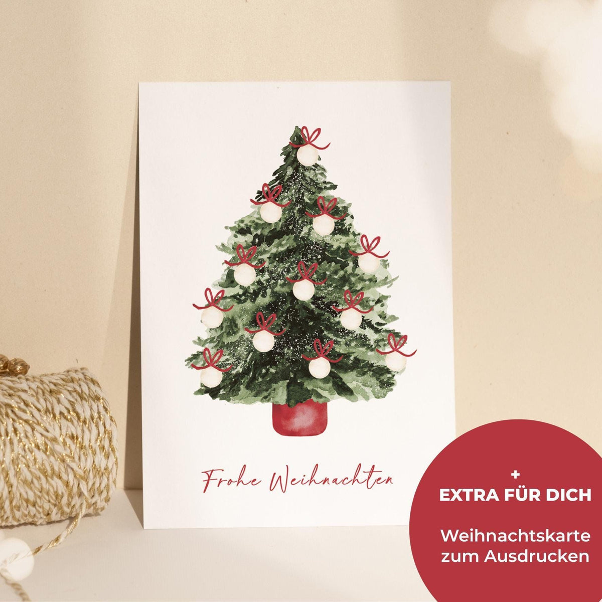 Bonus-Weihnachtskarte zum Ausdrucken