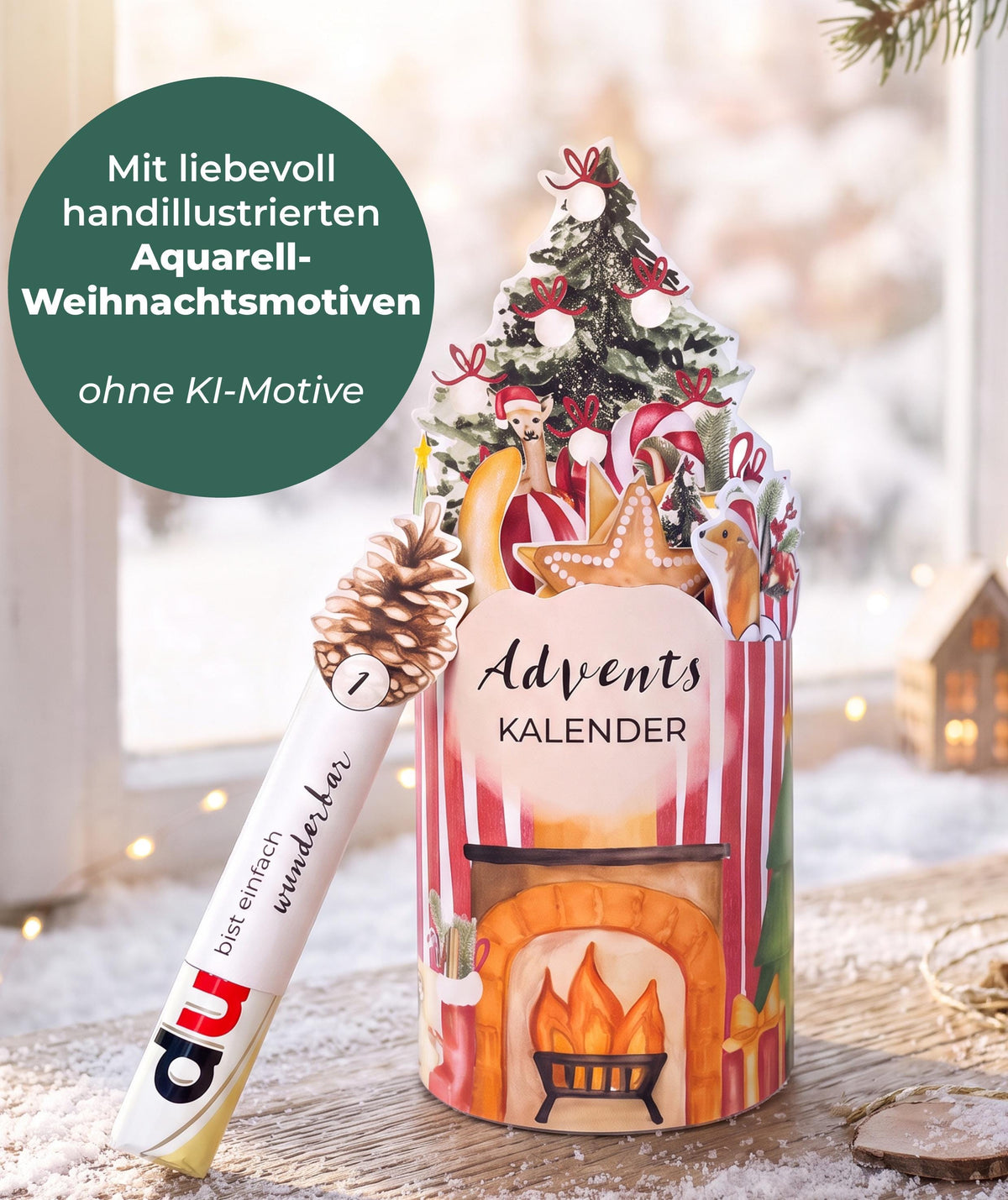 Adventskalender-Set 5 Motive zum Ausdrucken