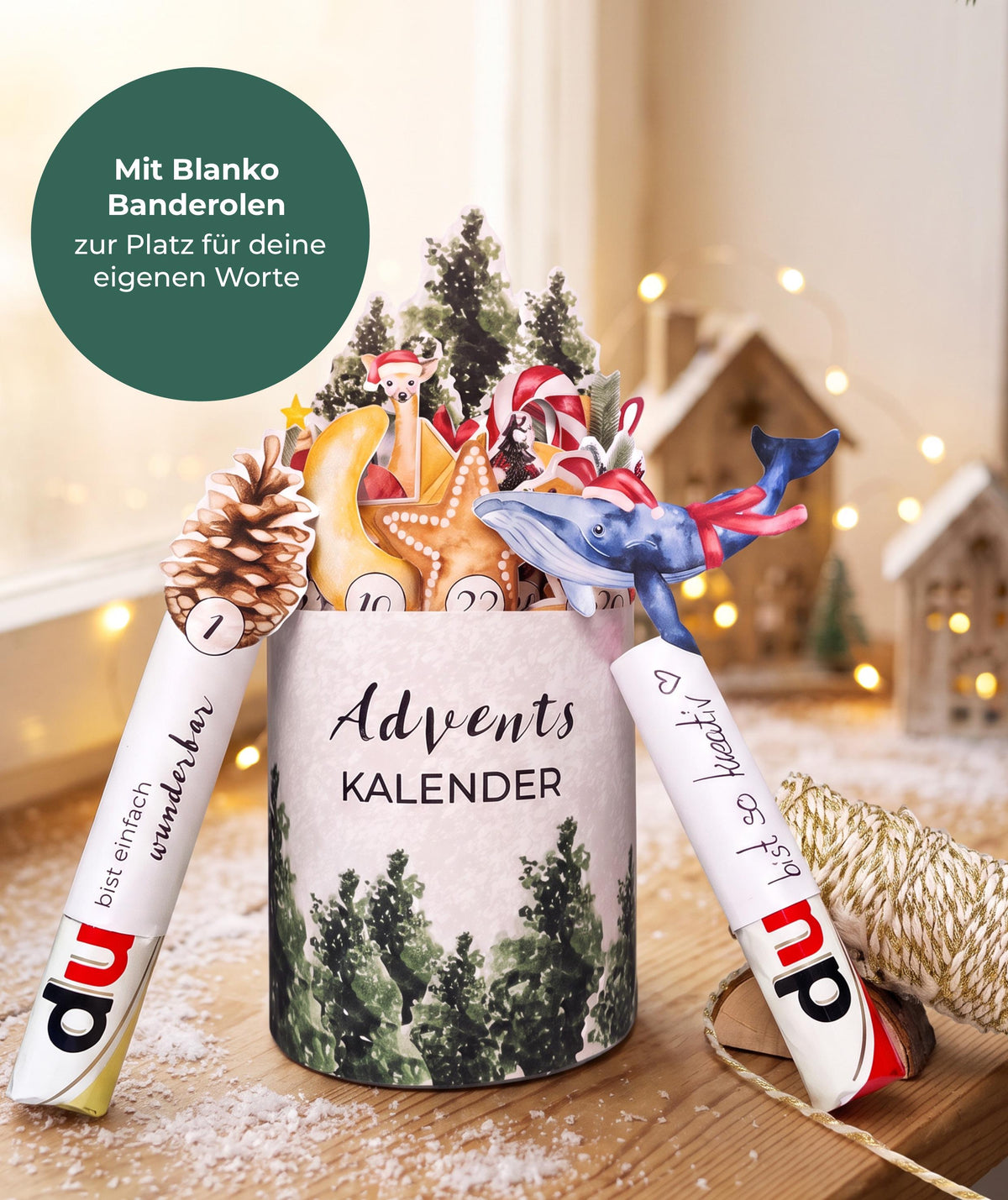 Adventskalender-Set 5 Motive zum Ausdrucken