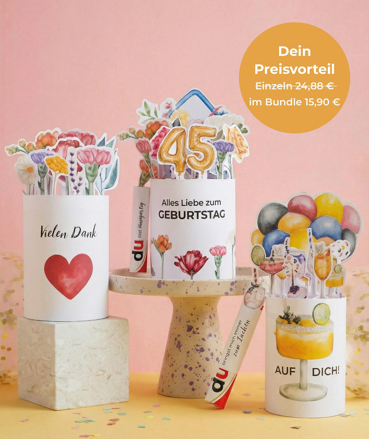 Duplo-Banderolen Geburtstag & Dankeschön