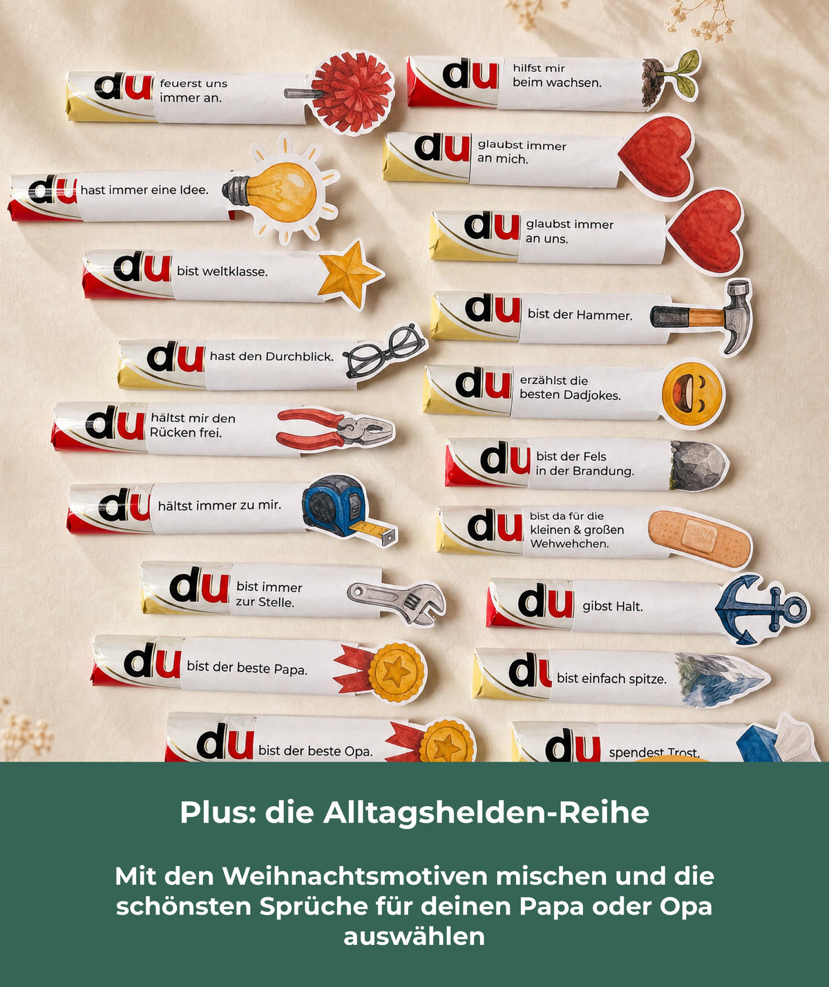 Weihnachtsbundle Papa & Opa zum Ausdrucken