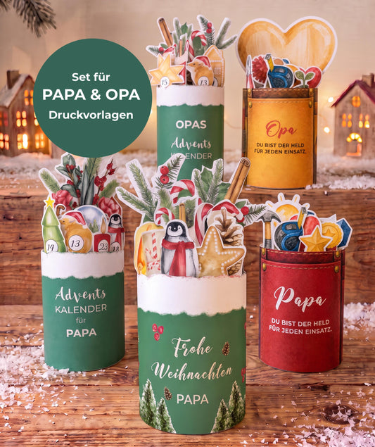 Weihnachtsbundle Papa & Opa zum Ausdrucken