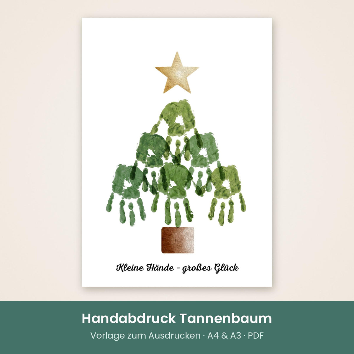 Handabdruck Tannenbaum