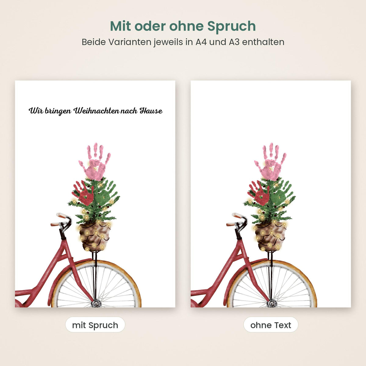 Handabdruck Fahrrad