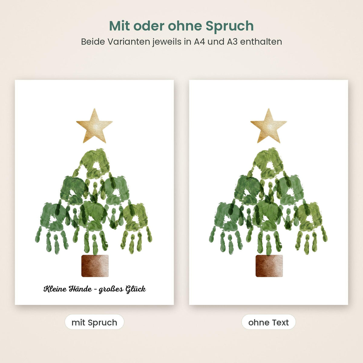 Weihnachts-Handabdruck Bundle