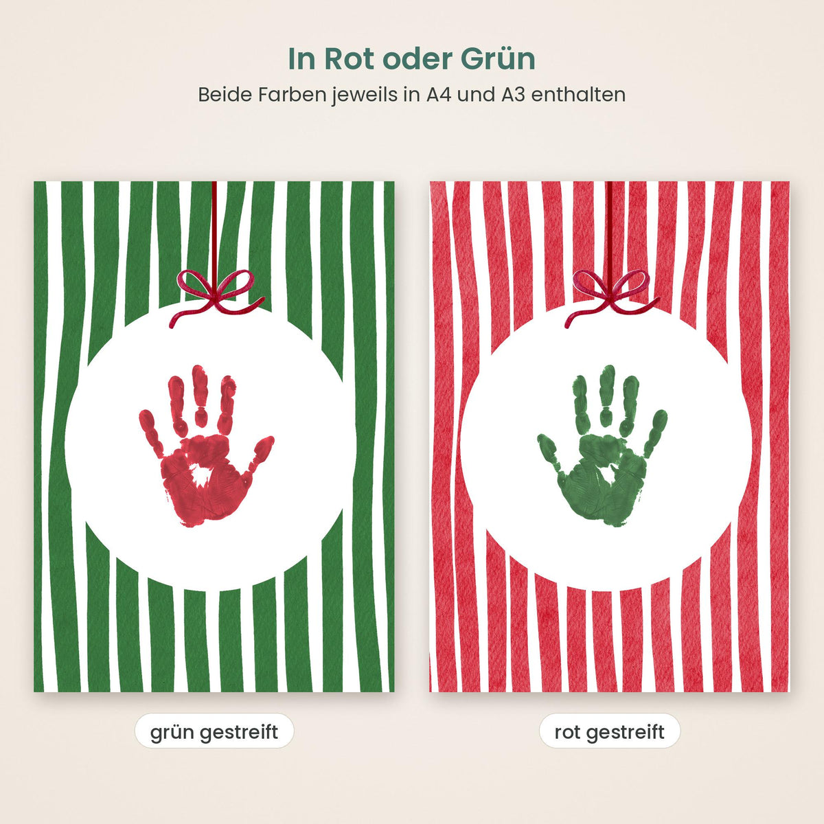 Weihnachts-Handabdruck Bundle