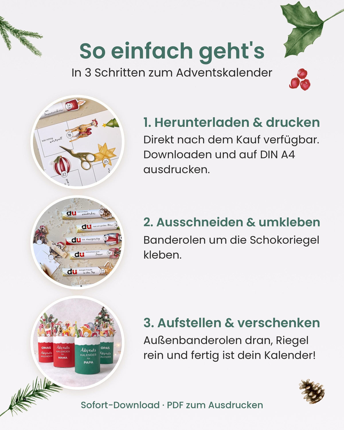 So einfach geht's – in 3 Schritten zum Adventskalender