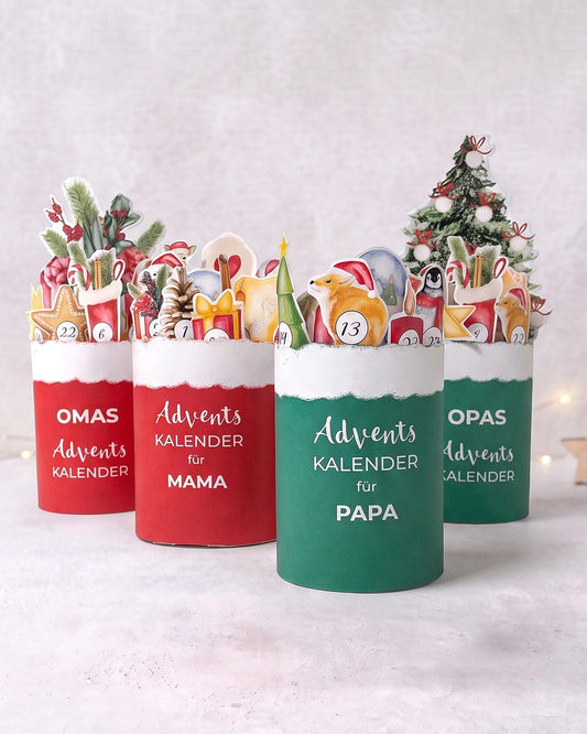 Adventskalender Bundle für Mama & Oma und Papa & Opa zum Ausdrucken