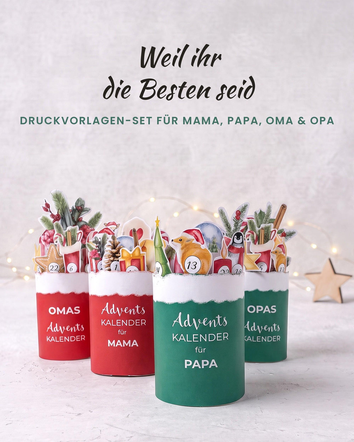 Weil ihr die Besten seid – Druckvorlagen-Set für Mama, Papa, Oma & Opa