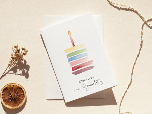Regenbogenkuchen I Happy Birthday