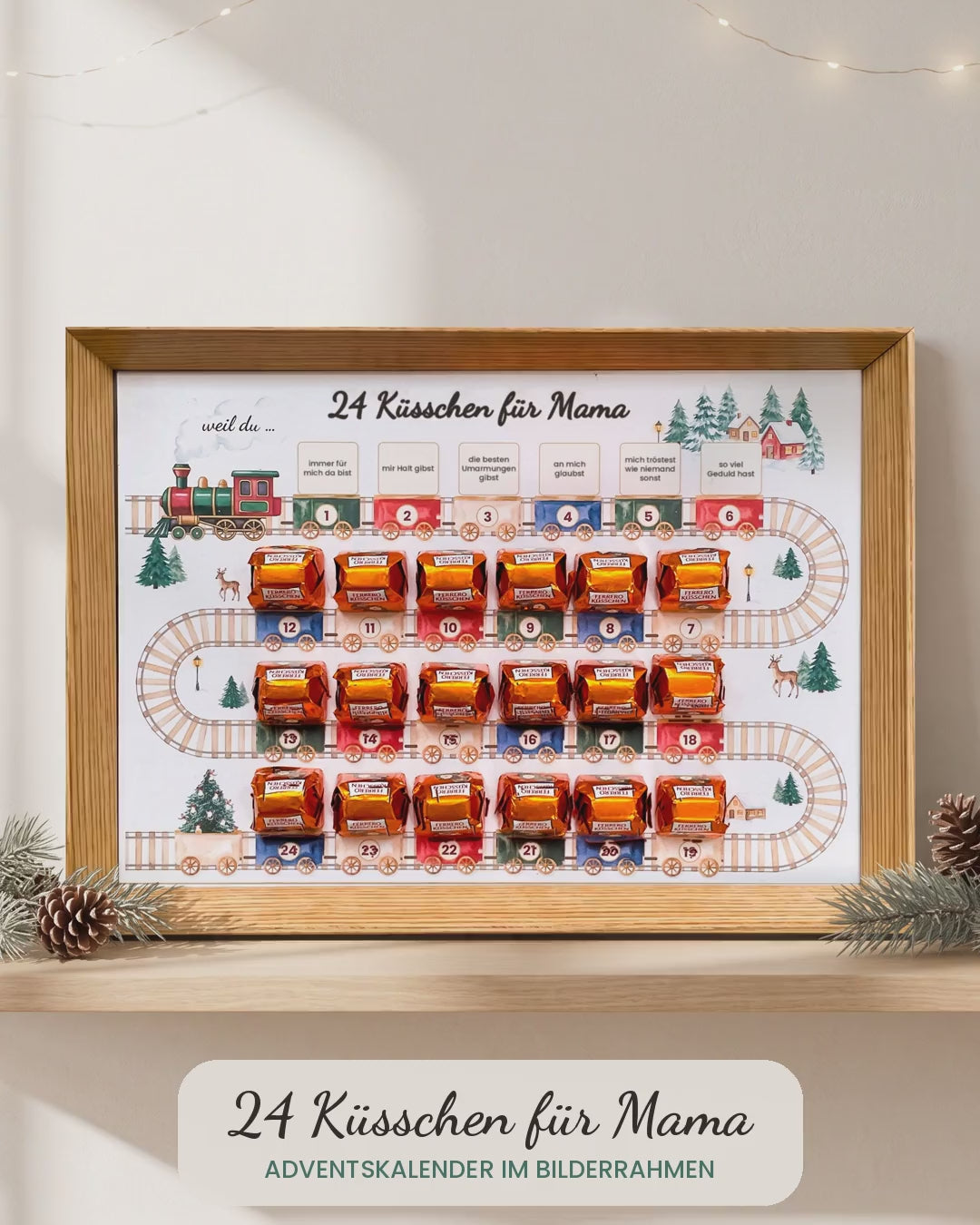 Video: Küsschen Adventskalender für Mama im Bilderrahmen
